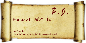 Peruzzi Júlia névjegykártya